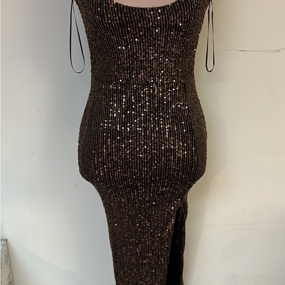 Fashion Nova Black Sequin Gown